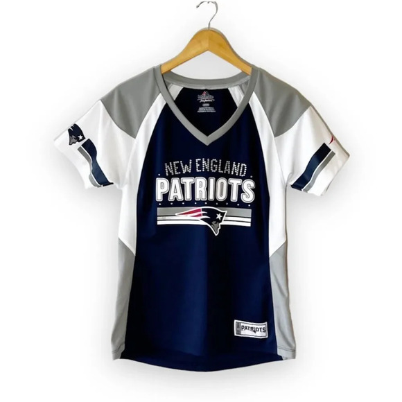 New England Patriots Bling Jersey Majestic Women’s Size Medium‎ NFL Tom Brady M - Picture 1 of 7